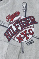Pulóver baseball ringer | Regular Fit Tommy Hilfiger 	szürke	