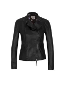 Leather Jacket Armani Collezioni 	fekete	
