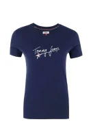 Póló TJW FEMININE SCRIPT | Regular Fit Tommy Jeans 	sötét kék	