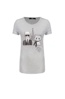 T-Shirt Karl & Choupette in Paris Karl Lagerfeld 	szürke	