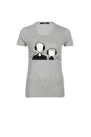 Karl&Chouette Music T-shirt Karl Lagerfeld 	szürke	