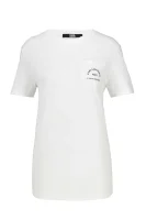 Póló Logo Pocket | Regular Fit Karl Lagerfeld 	fehér	