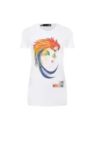 T-shirt | Regular Fit Love Moschino 	fehér	