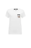 T-shirt Croissant Pocket Karl Lagerfeld 	fehér	
